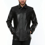 Eric Leather Jacket // Black (M)