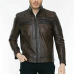 Cory Leather Jacket // Brown (M)