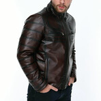 Kyle Leather Jacket // Brown (2XL)