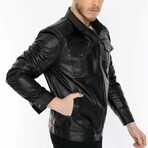 Aaron Leather Jacket // Black (S)