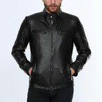 Thomas Leather Jacket // Black (M)