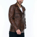 Adam Leather Jacket // Brown (L)