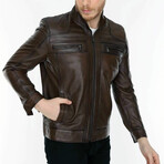 Cory Leather Jacket // Brown (M)