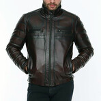 Kyle Leather Jacket // Brown (2XL)