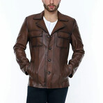 Adam Leather Jacket // Brown (L)