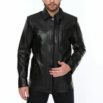 Eric Leather Jacket // Black (M)