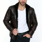 Kyle Leather Jacket // Brown (2XL)