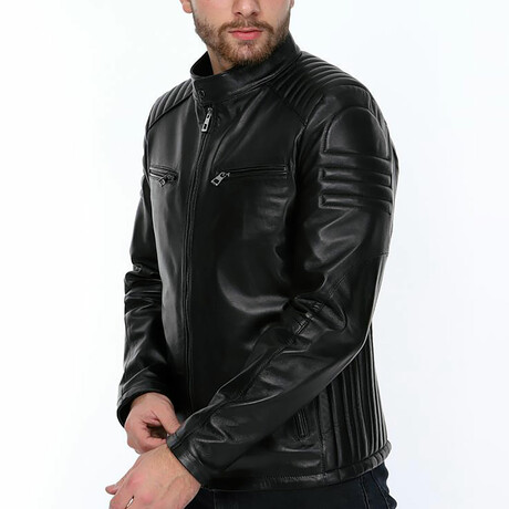 Thomas Leather Jacket // Black (S)