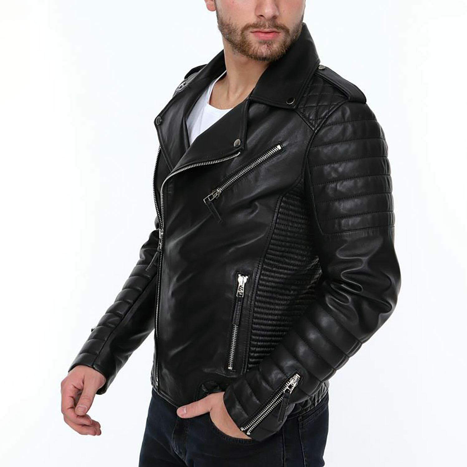 Harlow Leather Jacket // Black (S) - Derimont - Touch of Modern