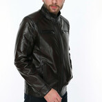 Anwar Leather Jacket // Brown (XL)