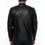 Thomas Leather Jacket // Black (M)