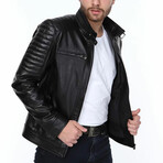 Myles Leather Jacket // Black (XL)