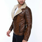 Austin Leather Jacket // Brown (XL)