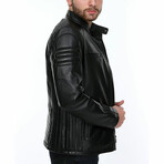 Thomas Leather Jacket // Black (M)