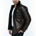 Kyle Leather Jacket // Brown (2XL)