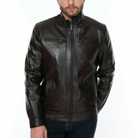 Anwar Leather Jacket // Brown (S)