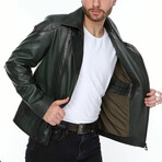 Peter Leather Jacket // Green (L)