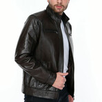 Anwar Leather Jacket // Brown (XL)