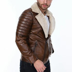 Austin Leather Jacket // Brown (XL)