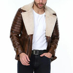 Austin Leather Jacket // Brown (XL)