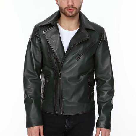 Peter Leather Jacket // Green (S)