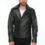 Peter Leather Jacket // Green (L)