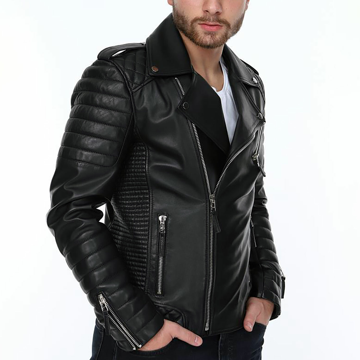 Harlow Leather Jacket // Black (S) - Derimont - Touch of Modern