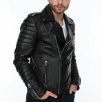 Harlow Leather Jacket // Black (M)