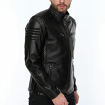 Thomas Leather Jacket // Black (M)