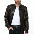 Anwar Leather Jacket // Brown (XL)