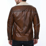 Austin Leather Jacket // Brown (XL)