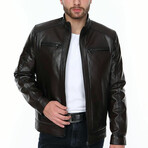 Anwar Leather Jacket // Brown (XL)