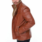 Kevin Leather Jacket // Tobacco (XL)