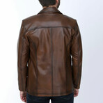 Zach Leather Jacket // Brown (2XL)