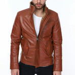 Kevin Leather Jacket // Tobacco (XL)