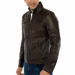 Becker Leather Jacket // Brown (S)