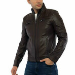 Becker Leather Jacket // Brown (S)