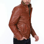 Kevin Leather Jacket // Tobacco (XL)