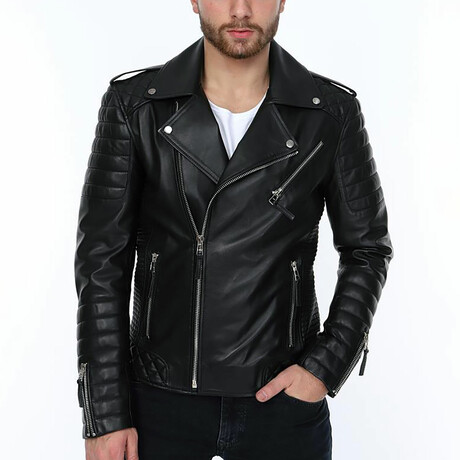 Harlow Leather Jacket // Black (S)