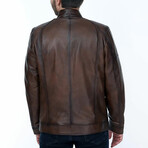 Andrew Leather Jacket // Brown (2XL)