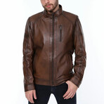 Andrew Leather Jacket // Brown (2XL)