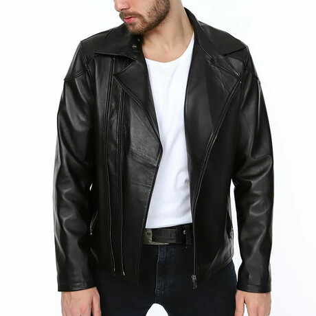 Leo Leather Jacket // Black (S)