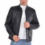 Lewis Leather Jacket // Black (2XL)