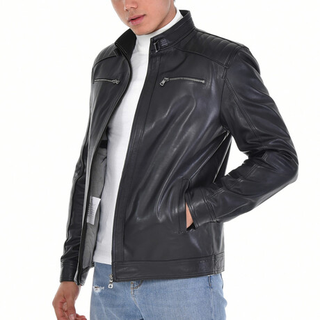 Lewis Leather Jacket // Black (S)