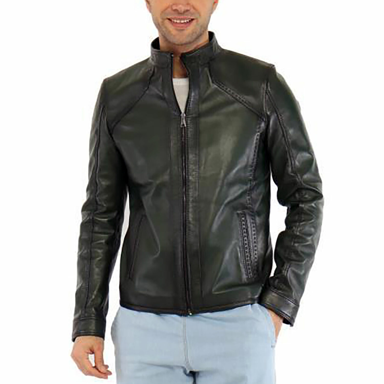 Connor Leather Jacket // Green (L) - Derimont - Touch of Modern