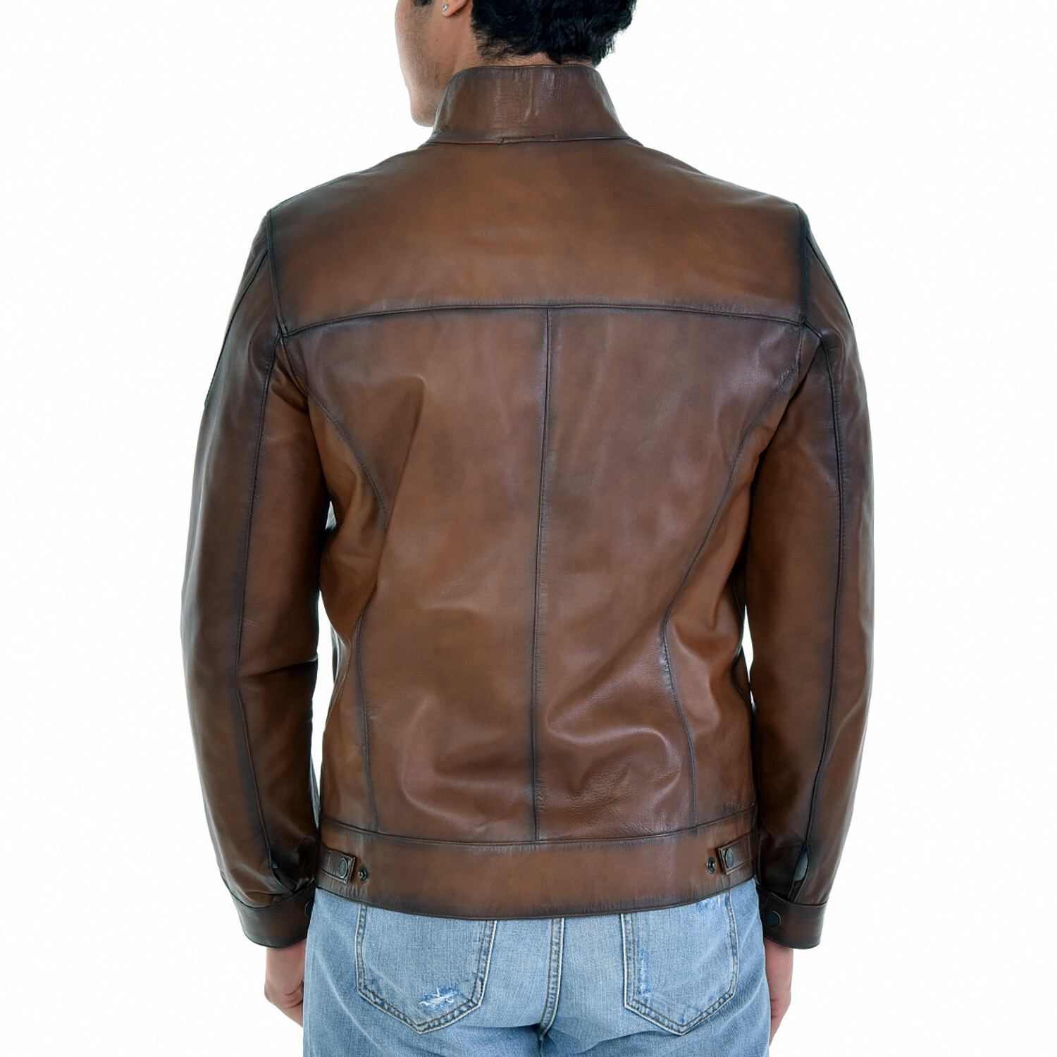 Aakash Leather Jacket // Brown (L) - Derimont - Touch of Modern