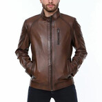 Andrew Leather Jacket // Brown (2XL)