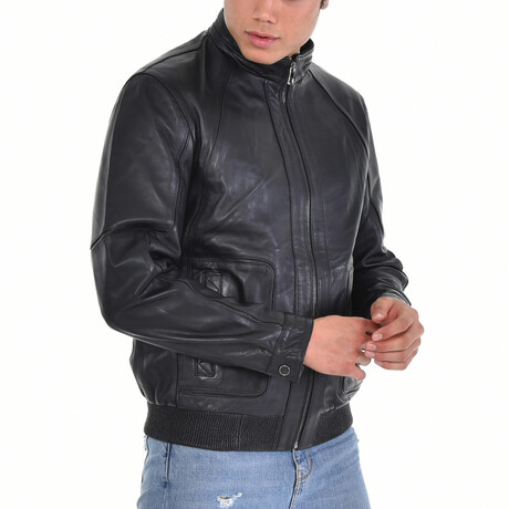 Preston Leather Jacket // Black (S)