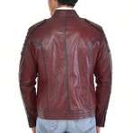 Joseph Leather Jacket // Claret (M)