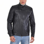 Lewis Leather Jacket // Black (2XL)